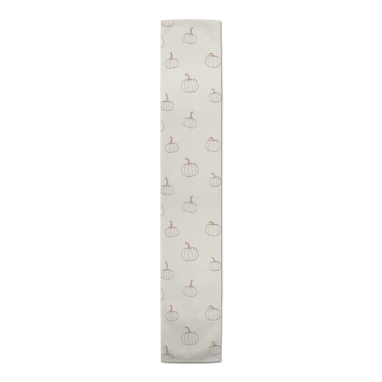 72'' Dusty Rose Mini Pumpkin Pattern Cotton Twill Runner